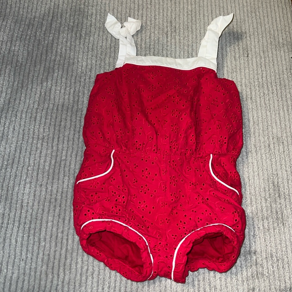 Janie and Jack beautiful red romper